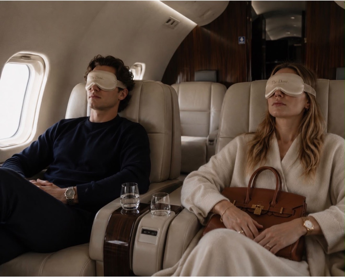Silk sleep mask with velvet pouch